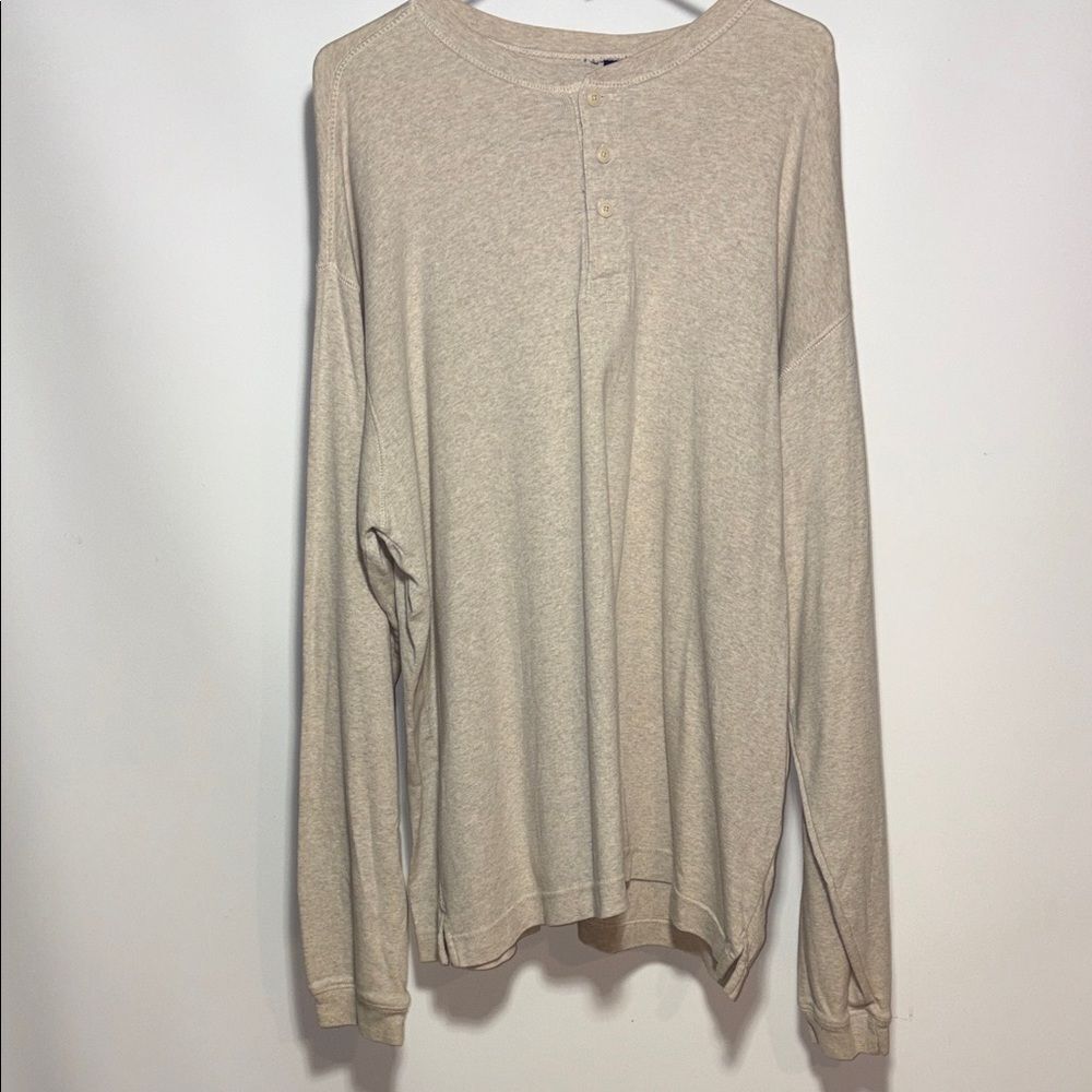 GAP Men's Cream Long Sleeve Tee